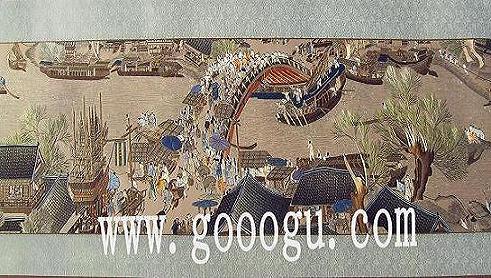 清明上河圖虹橋部分,蘇州刺繡清明上河圖