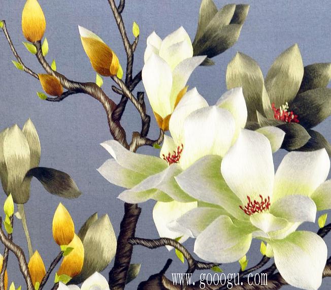 玉蘭花部分特寫(xiě)！做工精細(xì)，翠條多力引風(fēng)長(zhǎng)，點(diǎn)破銀花玉雪香。