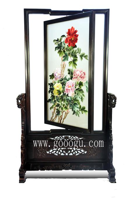 富貴牡丹精品雙面繡、商務禮品！