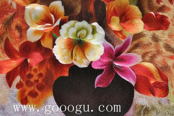 蘇繡精品,花卉刺繡畫,蘇繡花卉精品壁畫