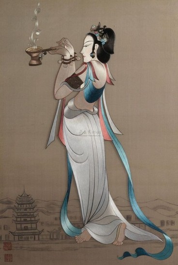 刺繡精品，古仕女蘇繡精品，蘇繡精品