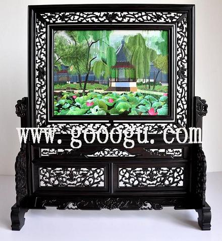 蘇繡，園林， 雙面繡 ，工藝品