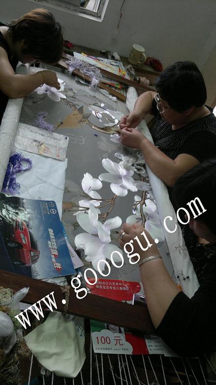 雙面繡隔斷，圓形刺繡屏風(fēng)，蘇州雙面繡